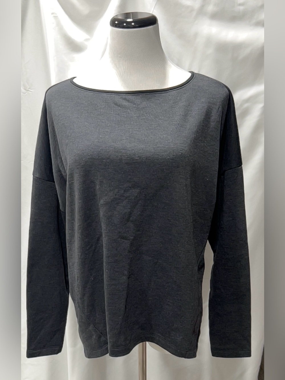 Arc’Teryx Womens Nyara Boatneck Pullover Black Heather Size Medium Long Sleeve
